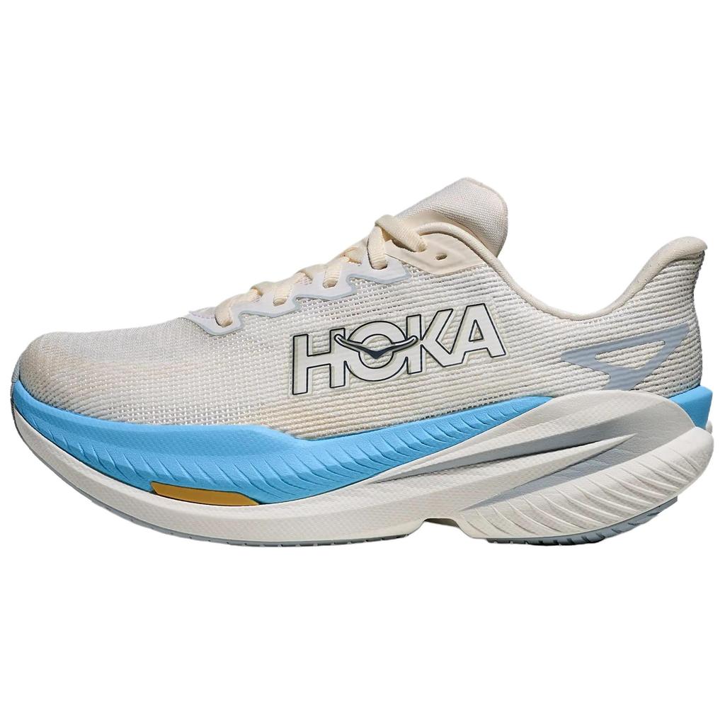 HOKA ONE ONE Mach X 3 Breathable Support Rebound Breathable Support Rebound Running Shoes Women's Beige White Blue 1168721-WBS