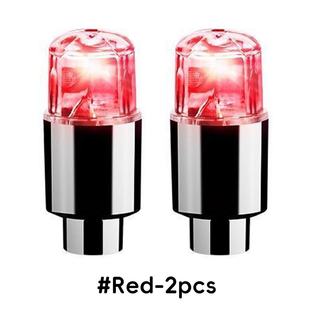 2Stk. Fahrrad Motorrad Auto Rad Speichenlicht LED Licht Reifenventilkappen Fahrrad Laterne Speichen Nabe Reifen Lampe MTB Fahrrad Zubehör