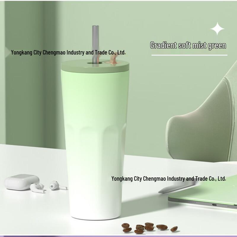 ZISIZ Stainless Steel Portable Straw Thermos