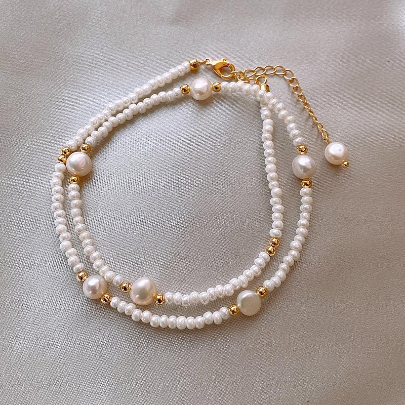 Promotion  Trendy Natural Freshwater Pearl 14K Gold Filled Ladies Chains Necklace Wholesale For Women Gifts