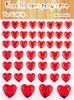 Crystals Jewels Hearts Red Mix 46 Pcs