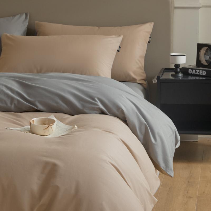 A-Class 100S Long-Staple Cotton Sateen Brushed Solid Bedding Set Duvet Cover Set Luxurious Milled Softness, Smooth