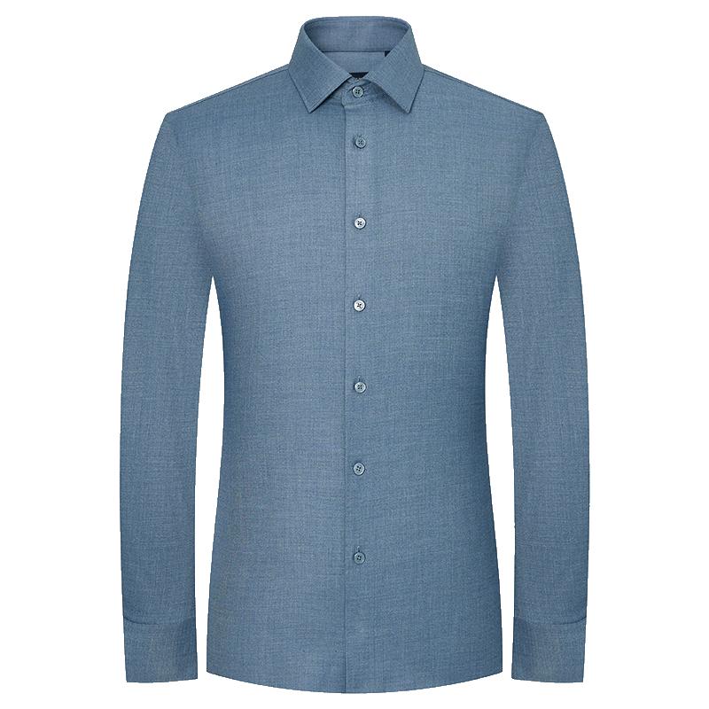 Men s Brushed Business Formal Long Sleeve Shirt 38