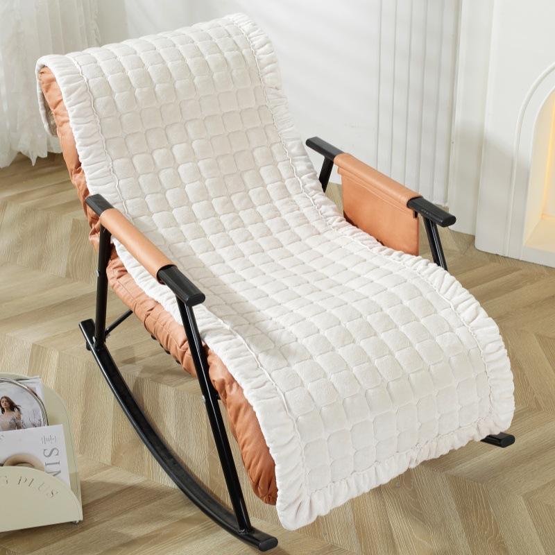 Modern Minimalist Style Office Lounge Chair Plush Cushion Backrest Integrated Thick Anti Slip Folding Bed Rocking Chair Cushion