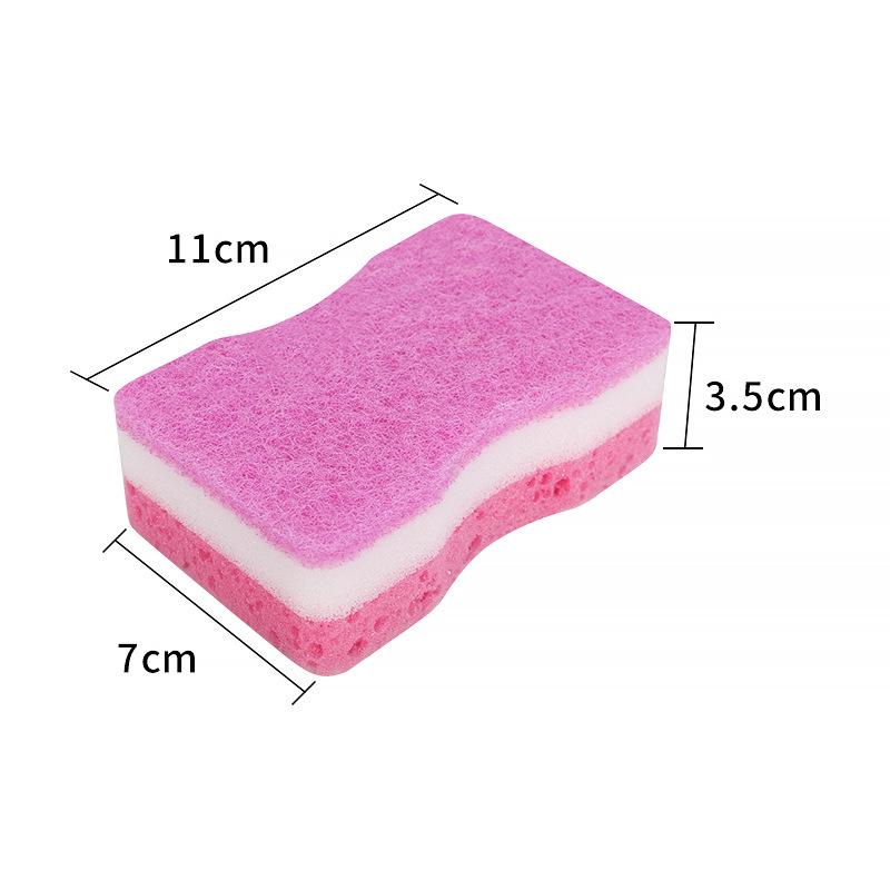 Colorful Waist-Shaped Dishwashing Sponge Blocks - Scouring Pads & Seaweed Sponge