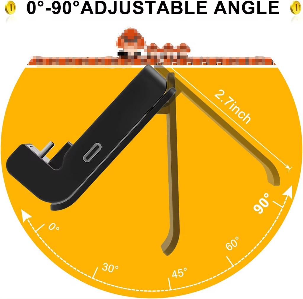 Station de charge LinYuvo pour Nintendo Switch/Lite/OLED, Support de charge réglable portable pour Switch avec port de chargeur USB Type C