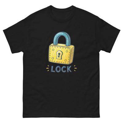 Lock Popular Illustration Object T-Shirt