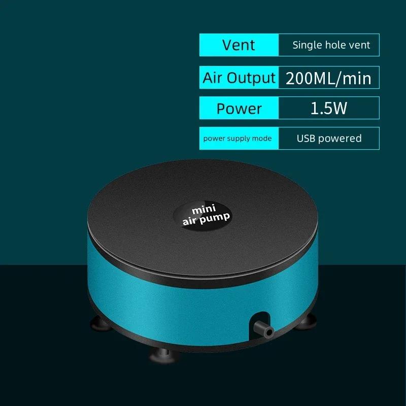 

USB DC Low Pressure Aquarium Oxygen Air Pump Small Air Compressor Oxygenating Pump Oxygen Feeder Fish Tank Aquarium Accessory