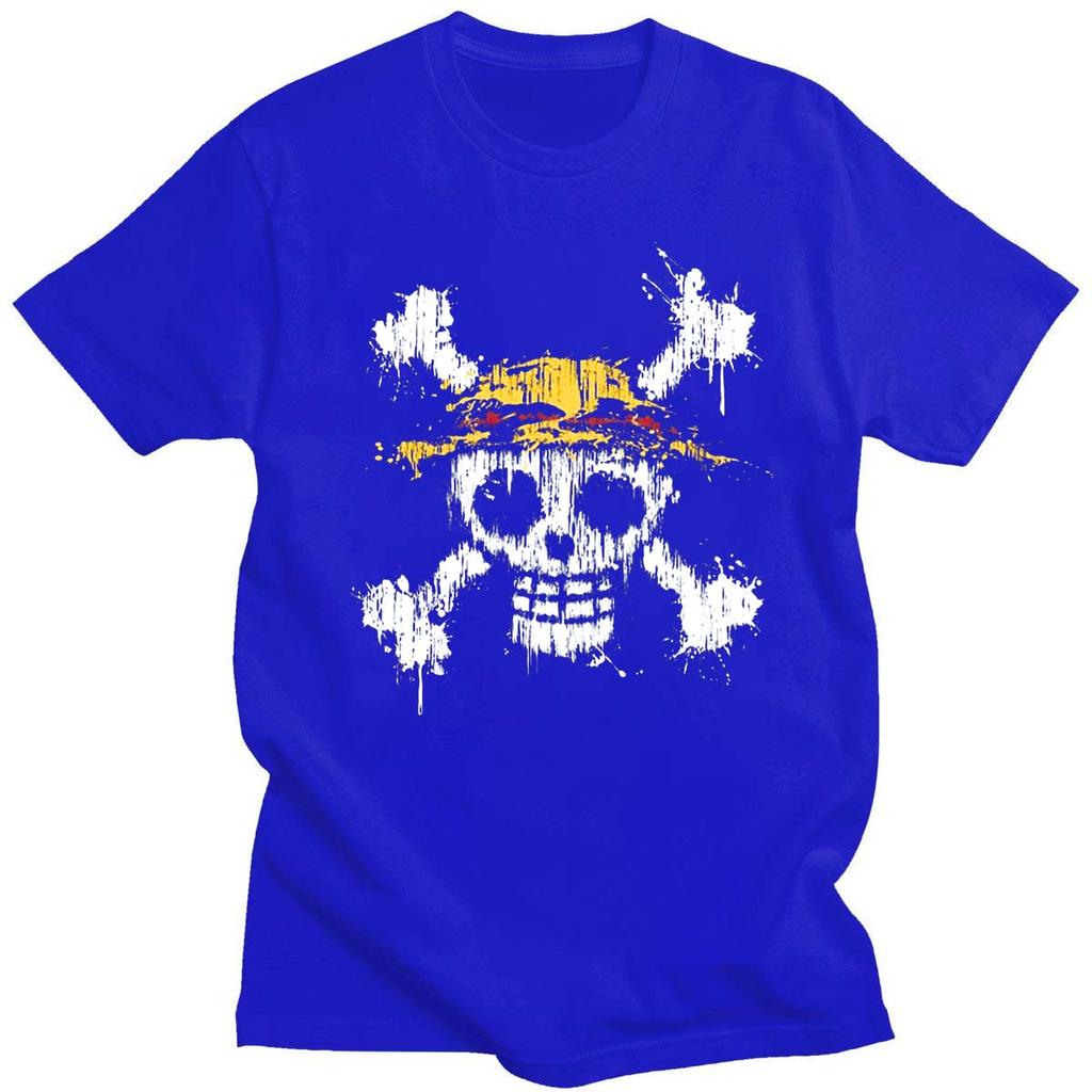 Anime One Piece Luffy Sanji Zoro Tony Chopper Summer Men T-shirt Harajuku Funny Tops Ullzang Cartoon 90s Streetwear Top Tees