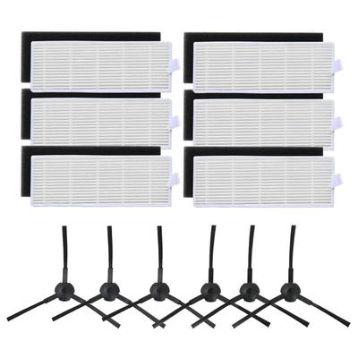 Ersatzfilter- und Seitenbürsten-Set für Roboterstaubsauger und A4e A6, A4, A4s, (18-teiliges Set)