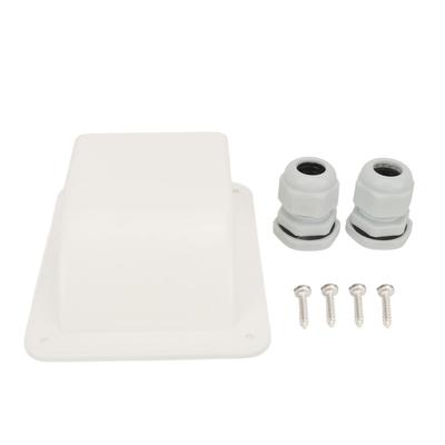 Solar Double Cable Entry Gland Box Rainproof Housing for RV Roof Boat Yacht Camping Travel Panel