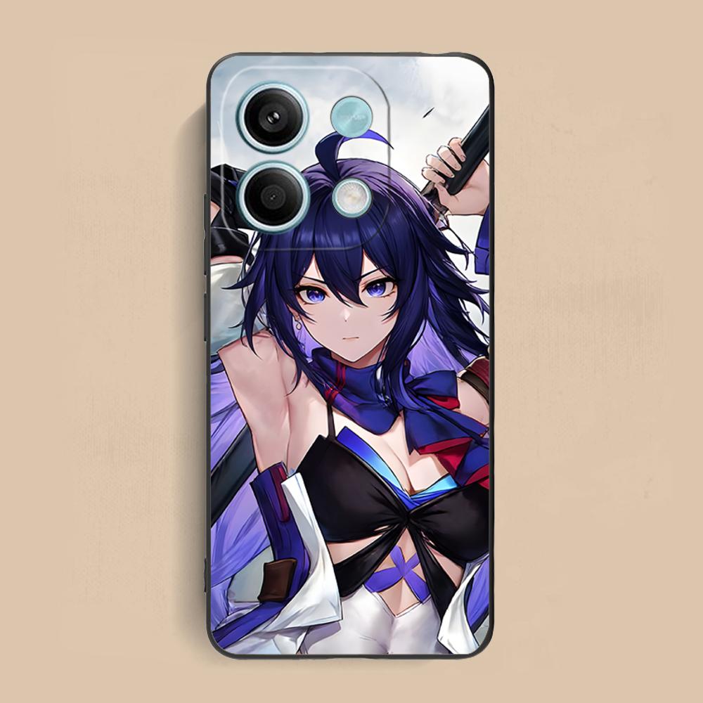 HSR Seele Matte TPU Mobile Phone Case for Xiaomi Redmi Note 14 13 12 11 S Pro Plus 4G 5G Colorful Printing Cover