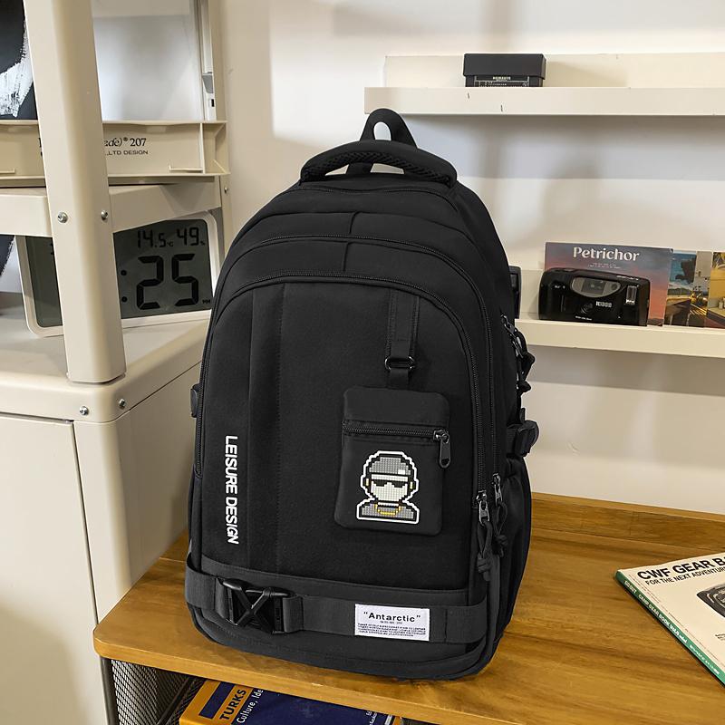 Junior High School Student Schoolbag Men's Large Capacity Lightweight and Durable Backpack with Coin Purse
