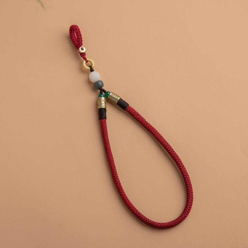 Sturdy Anti-Drop Bodhi Lotus Phone Lanyard with Finger Ring & USB Flash Drive Pendant - Universal for Men & Women