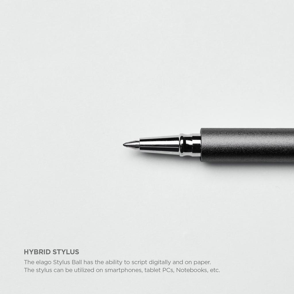 elago STYLUS BALL Touch Pen x Ballpoint Pure Aluminum Stylus Compatible with Various Smartphones and Tablet Includes Black Pen, 99% Pen, PCs, Refills,