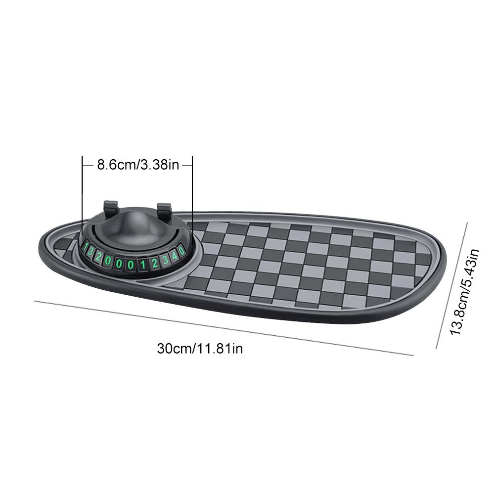 3 in 1 Dashboard Anti Slip Mat with Phone Mount 360-Degree Rotation Car Phone Holder Non-Slip Adhesive Mat w/Mobile Phone Number