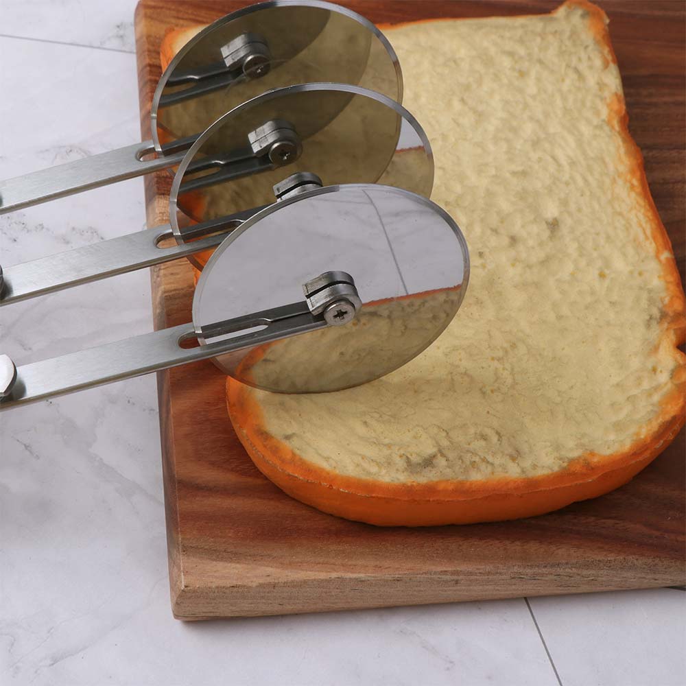 Stainless Steel Dough Divider Cutter Adjustable Width Pizza Pastry Peeler Restaurant
