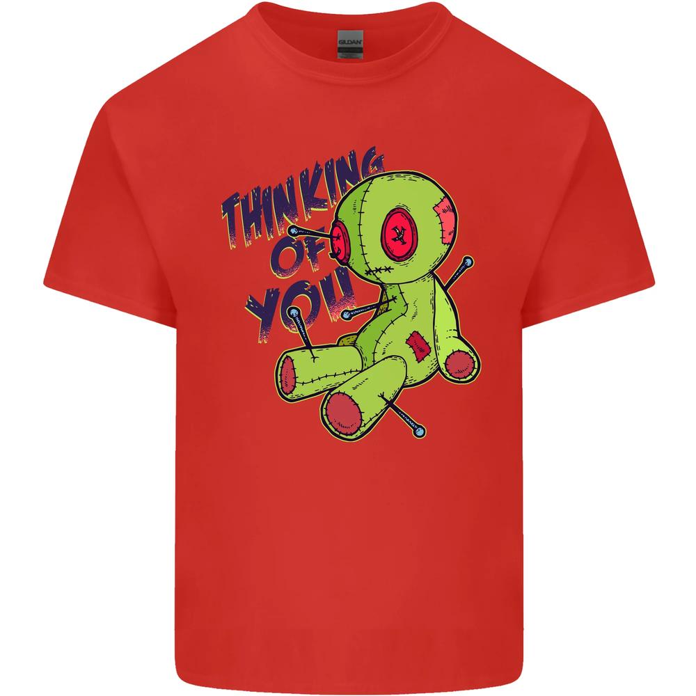 Voodoo Doll Thinking of You Halloween Black Magic Unisexs Cotton TShirt Tee Top S