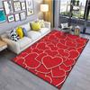 Czerwony Dywan z Nadrukiem Serca Miłości do Salonu Sypialni Nocnej Łazienki Mata Podłogowa Dywanik Mata pod Sofę Wystrój Domu Luksusowy Prezent