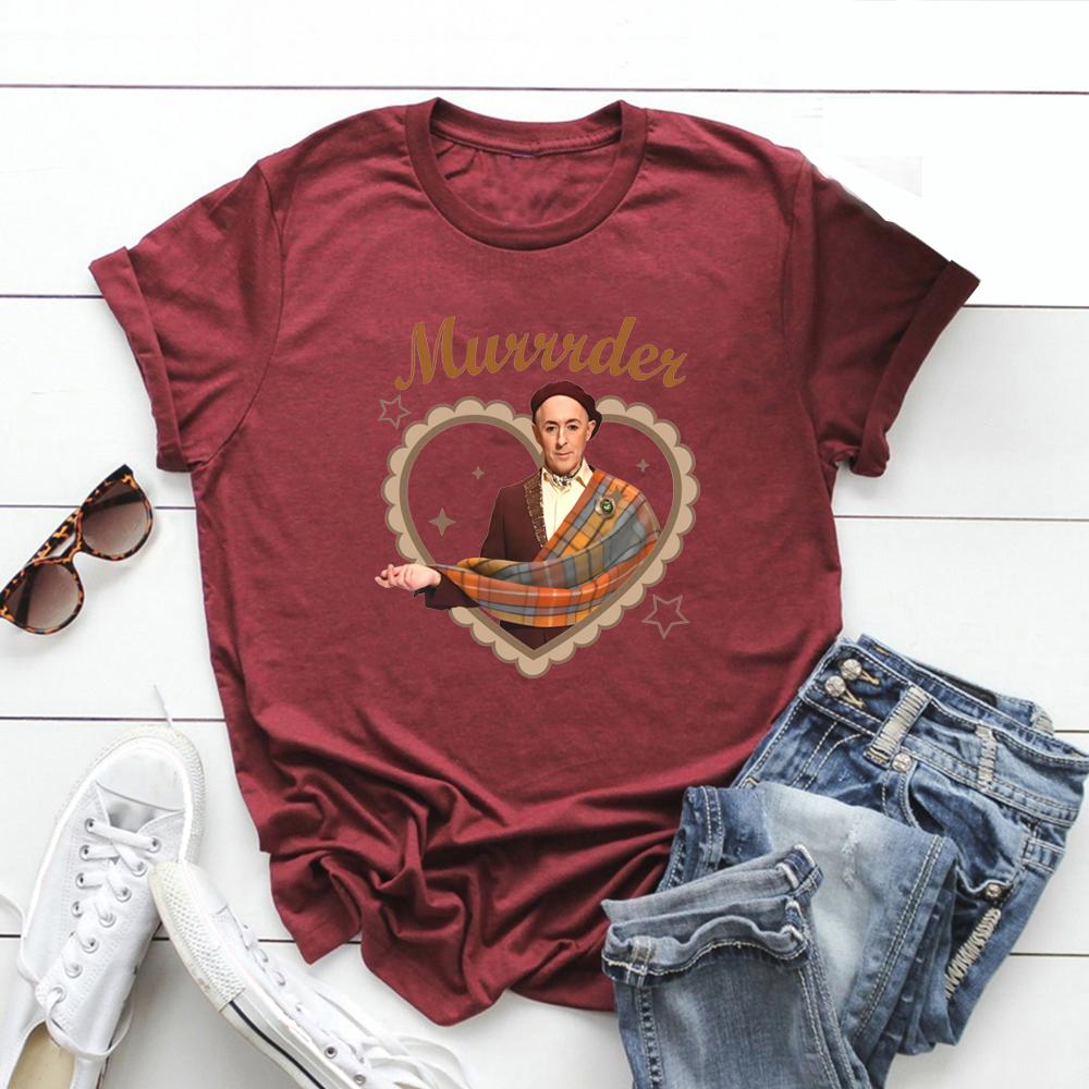 T-shirt The Traitors TV Show Alan Cumming Murrrder Tee Donna Manica Corta Grafica T-shirt Casual Donna Tshirt Vestiti Y2k