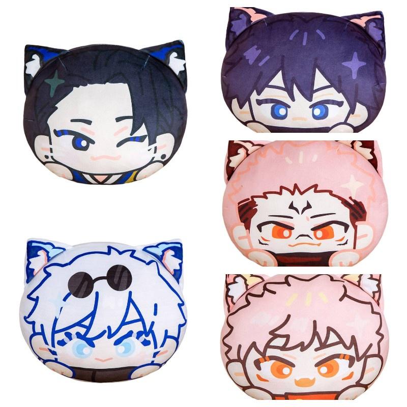 Jujutsu Kaisen Plush Pillow And Keychain With Adorable Satoru Gojo, Itadori Yuji, Megumi Fushiguro, Suguru Geto, Sukuna Cartoon Prints