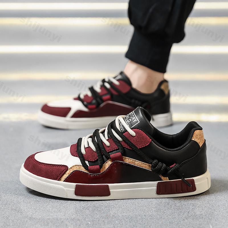 Large Size Men's Board Shoes Spring Autumn New Trend Vintage Comfort Casual Shoes Outdoor Non Slip Lace Up Height Increase Flats