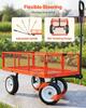 Carro de Jardín, 408,2 kg, Carro Utilitario de Acero de Alta Resistencia para Patio y Jardín con Ruedas de 10 Pulgadas, Taburete de Jardinería para Exteriores con Asa Ajustable, Desmontable