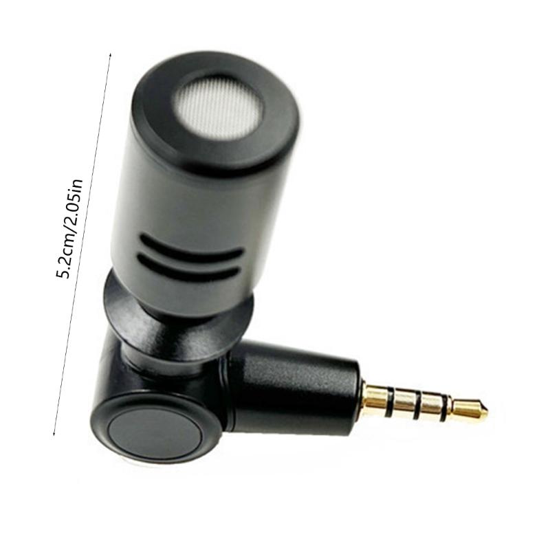 Flexible Mini Camera Microphone 3.5mm Omnidirectional Microphone for DSLR Cameras Camcorders Recorder Smartphones