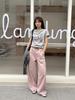 2026 Spring Women's Korean Style Wide-Leg Casual Pants - Loose Slimming, Thirteen Line Design