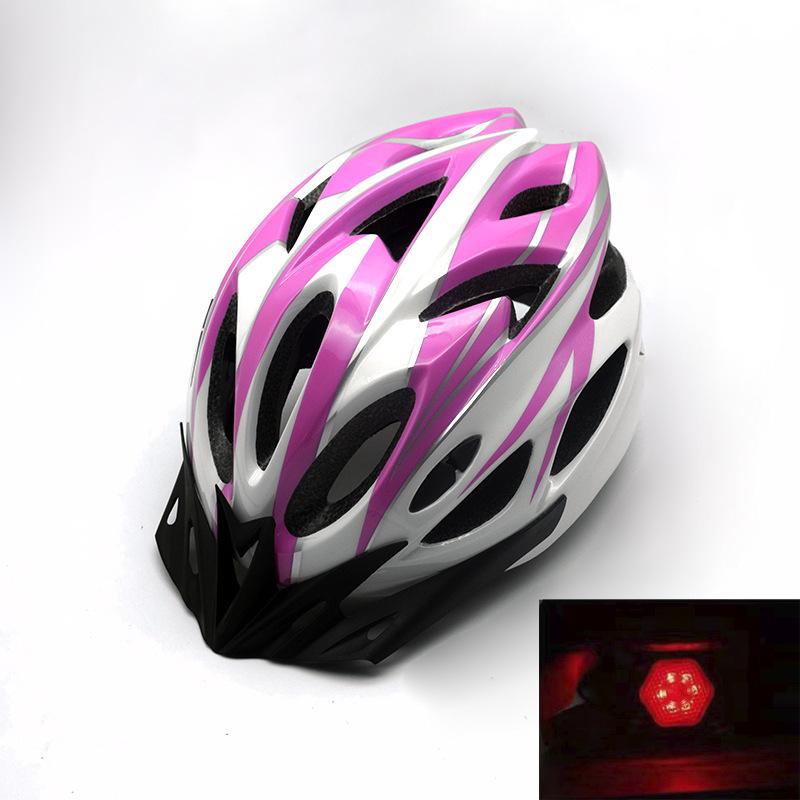Bicycle helmet with tail lights, bicycle riding, mountain road bike helmet, integrated cycling cap