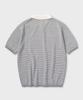 NONBLANK Striped Collar Hs Knit_Melange Grey