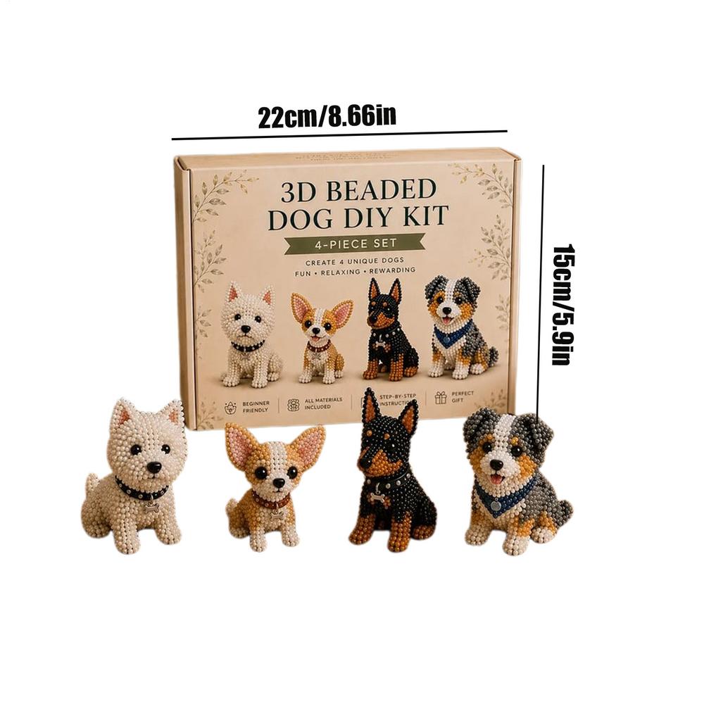 DIY Animal Bead Kit Tiny Fun Craft Set Animal Beading Craft Set For Kid Boys Girls Children Teens Adult Women Men Desk Bookshelf