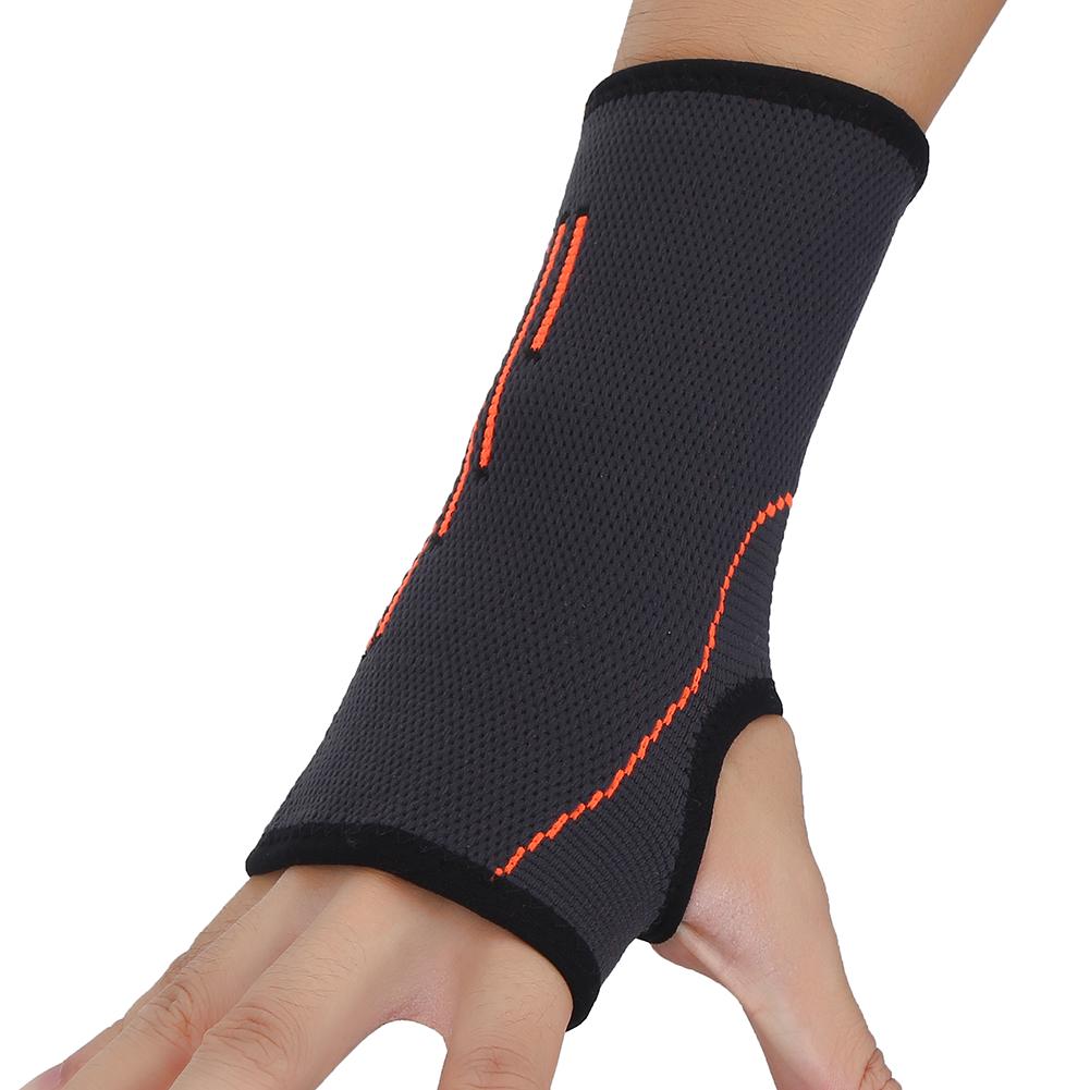 1pc Black Unisex Sports Nylon Wrist Support Sleeve Protector Guard Protective Wristband