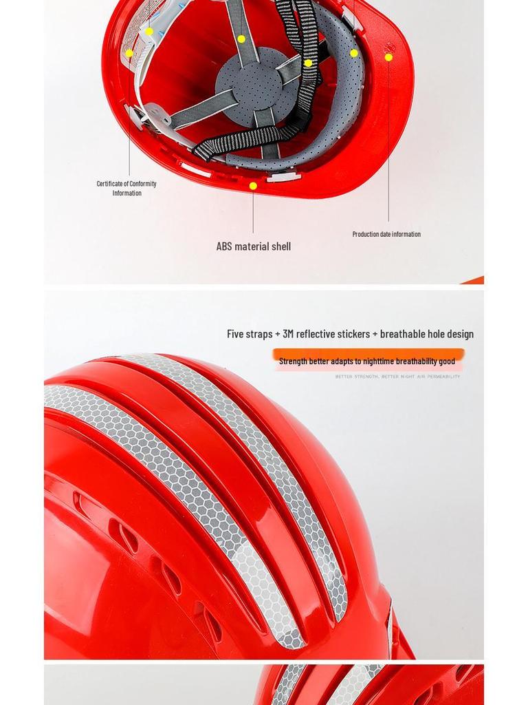 National Standard Thickened Breathable Anti-Smash ABS Safety Helmet Liner for Construction