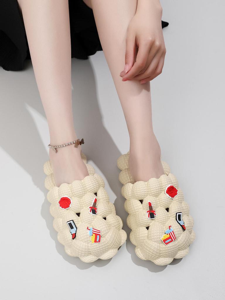 New Stylish Women's Cartoon Flat Sandals: Comfortable Slippers for Home, Outdoor, Daily, Beach, or Casual Party Wear.