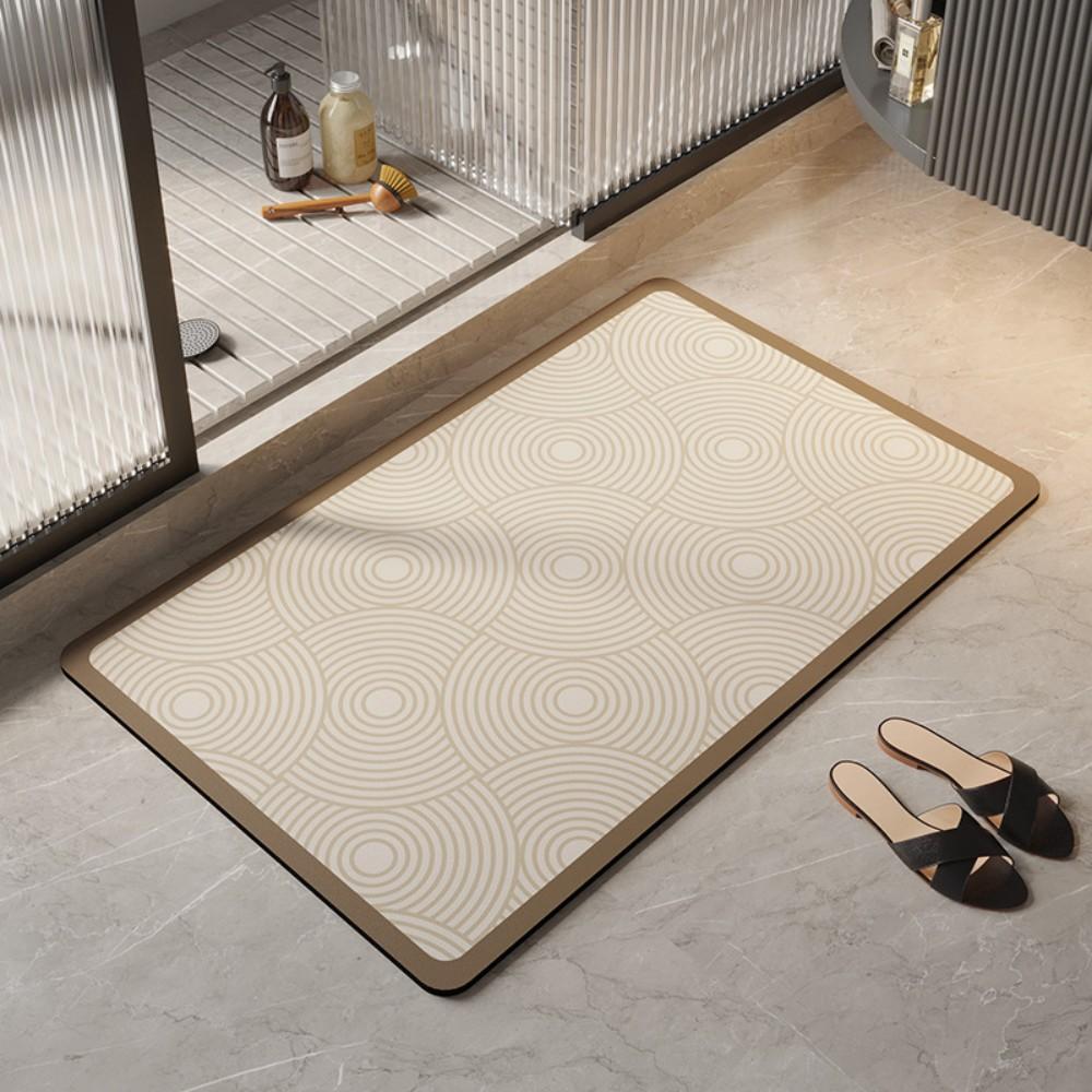 Diatomaceous Earth Bath Mat Super Absorbent Non Slip Quick Drying Entryway Bathroom Modern Minimalist Home Use