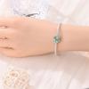 Four-leaf Clover Series Copper Metal Green Clover Plant Horseshoe Number Charm Bead Component Compatible With Do It Yourself Bracelet High Quality