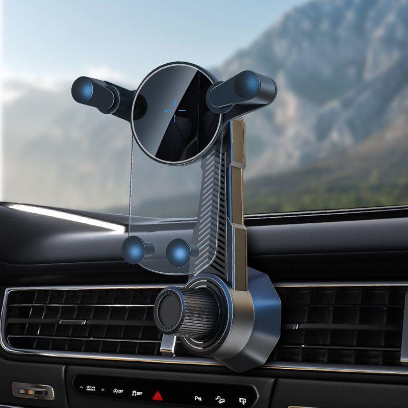 New 15W Car Mobile Phone Holder with Wireless Charging, Car-Mounted Wireless Charging Holder