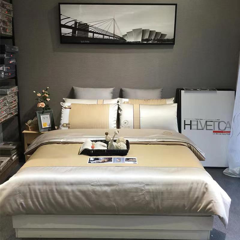 Duży rozmiar/rozmiar queen/pełny rozmiar prześcieradło na kołdrę zestaw poszewek gruba bawełna sypialnia Hotel biznes haft prosta pościel wysokiej jakości