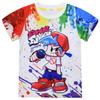 Cartoon Digital Printing, Medium And Large Boys' Short-Sleeved Set, Loungewear Set 881