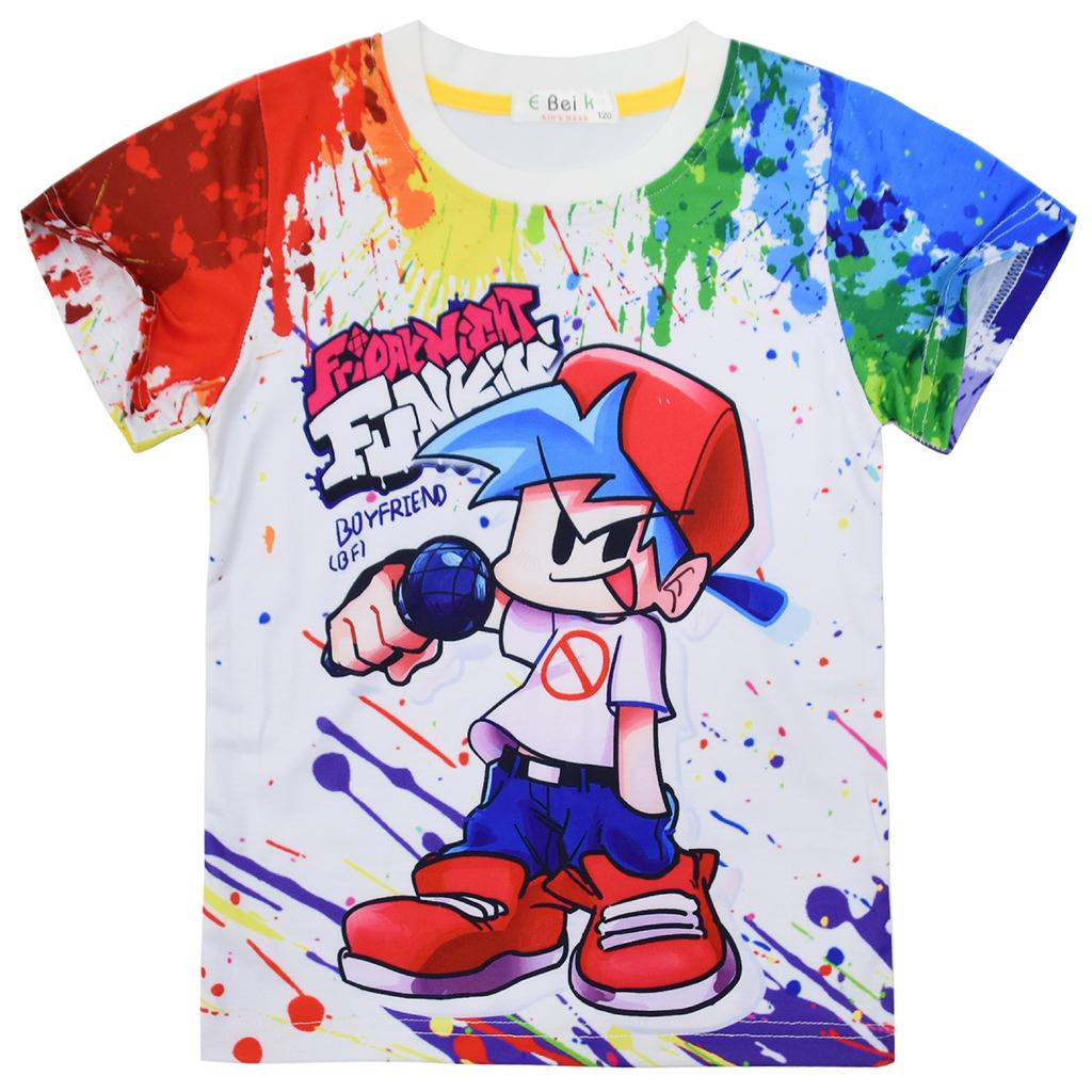 Cartoon Digital Printing, Medium And Large Boys' Short-Sleeved Set, Loungewear Set 881
