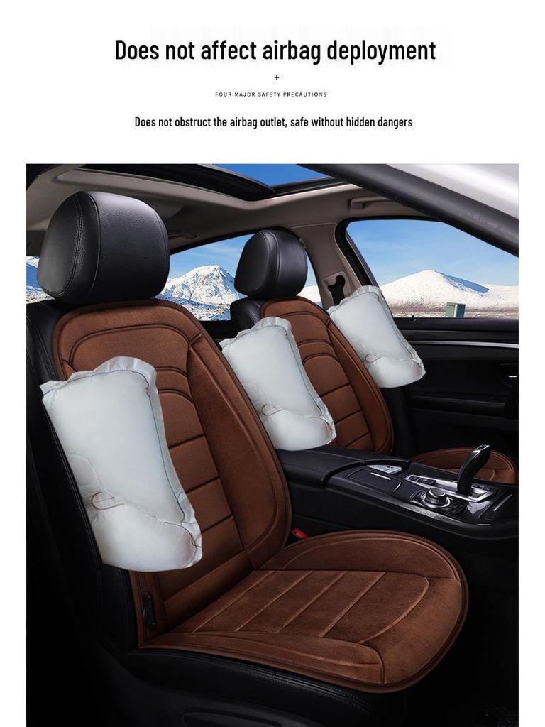 Heated Smart Car Seat Cushion 12V/24V, Four Seasons Imitation Cashmere