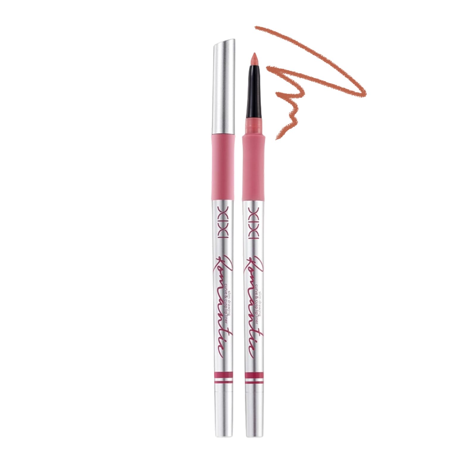 EXWICH Lip Liner Rose Brown Contour High Color Dimensional Makeup - Correction, Payoff, Smudge-Resistant, (02-Rose Brown)