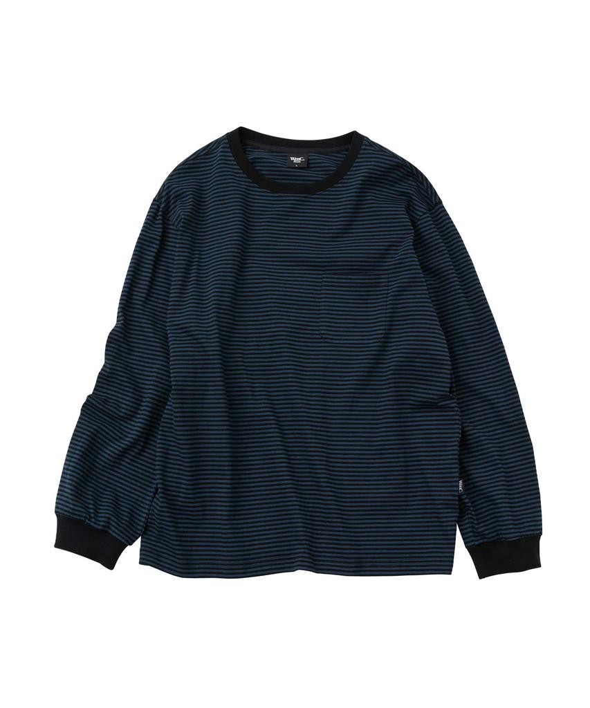 WMC Washed Stripe Long Sleeve_Navy