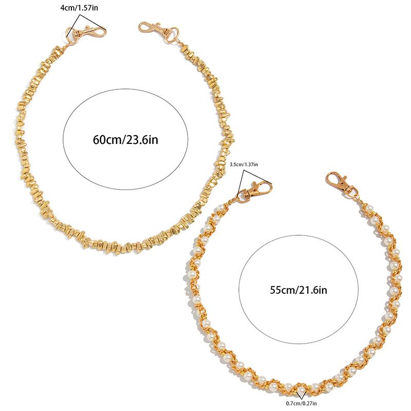 Vintage Punk Beaded Pants Chain For Men Cool Versatile Jeans Chain Goth Hip Hop Trousers Chains Clothing Accessories Gifts