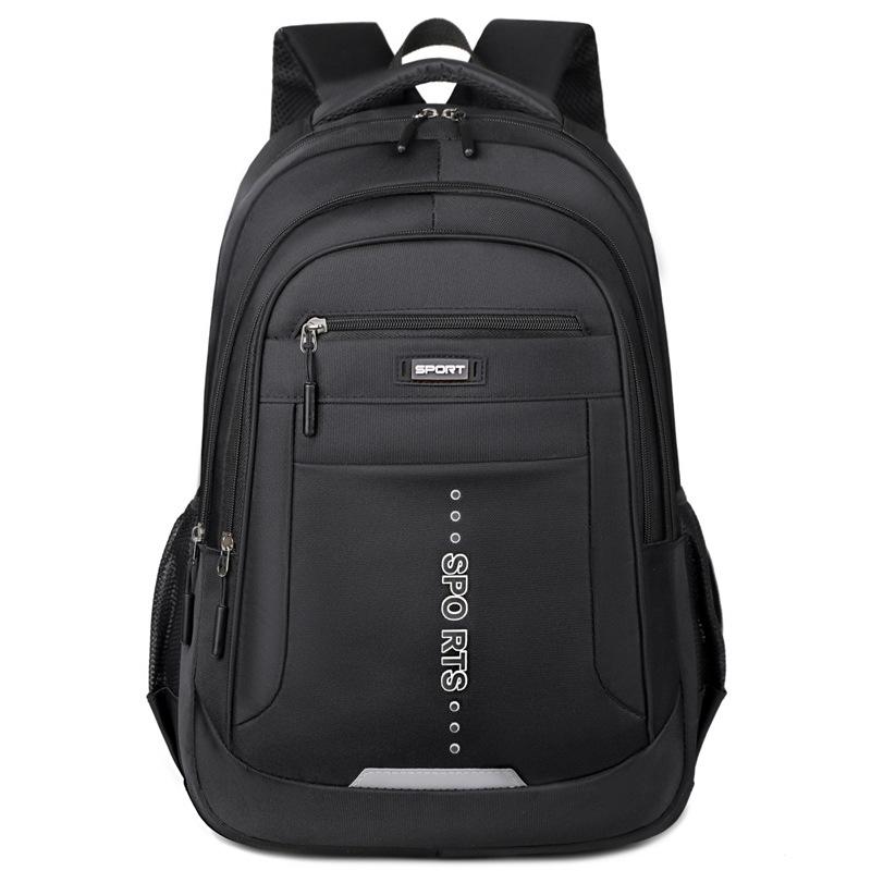Large capacity schoolbag male college students can put computer backpack high sense business travel backpack