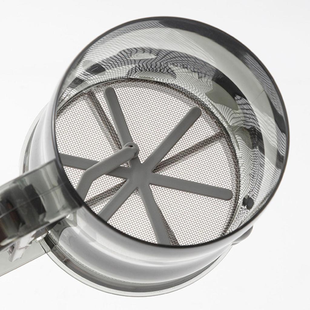 Baking Sifter Fine Mesh Semi-Automatic Powdered Sugar Shaker Dust Sifter Kitchen Flour Colander For Home Kitchen Restaurants