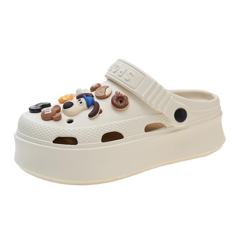 Neue Lochschuhe Damentasche Kopf Hausschuhe niedlich dicken Boden zu Hause tragen kann Strand coole Hausschuhe Damenschuhe