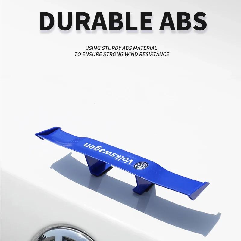 Hot 2025 New Car Rear Mini Spoiler Wing Motorcycle Small Model Canard Tail Winglet ABS Carbon For Volkswagen R Line Golf MK4 MK5