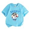 Kids Boys Girls 100% Cotton Crew Neck Short Sleeve T-Shirt, Cute Cartoon Sport Print Casual Soft Breathable Summer Tops for Little Children Daily Play